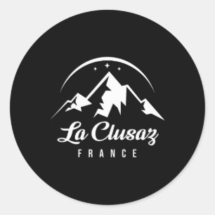 La Clusaz France Ski Resort Skiing Snowboarding So Classic Round Sticker