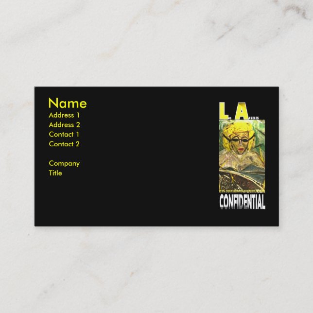 LA CONFIDENTIAL BUSINESS CARD (Front)