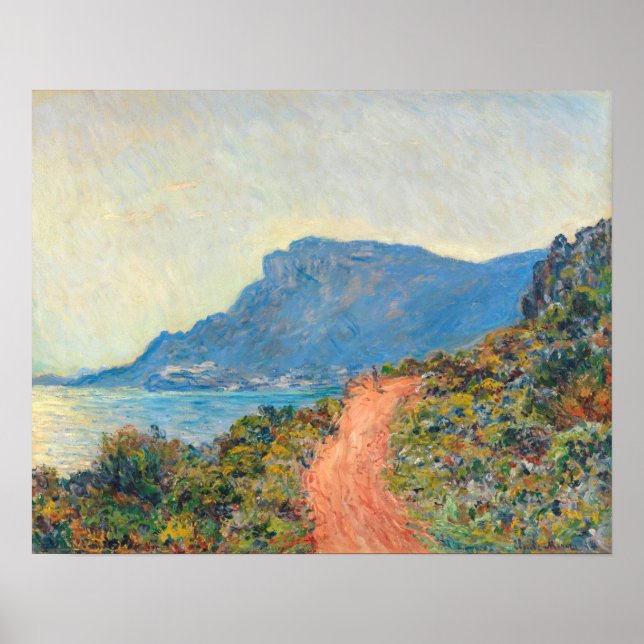 La Corniche near Monaco (1884) by Claude Monet Poster (Front)