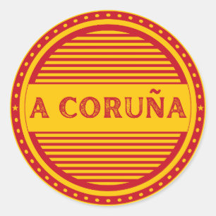 La Coruña City Pride Emblem – Spanish Identity Classic Round Sticker