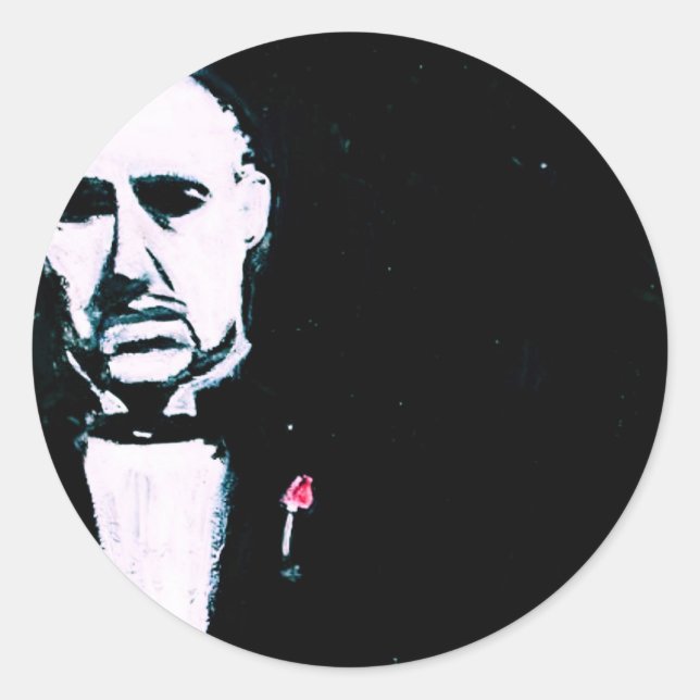 LA COSA NOSTRA CLASSIC ROUND STICKER (Front)