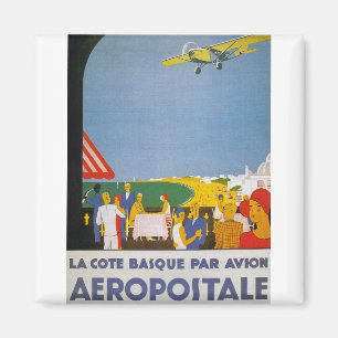 La Cote Basque Par Avion Magnet