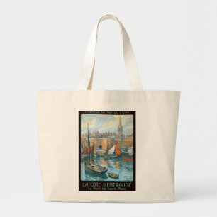 La Côte d' Émeraude Large Tote Bag