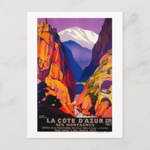 La Cote D'Azur Vintage PosterEurope Postcard