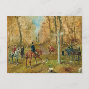 La croisee des chemins, 1883 (oil on canvas) postcard