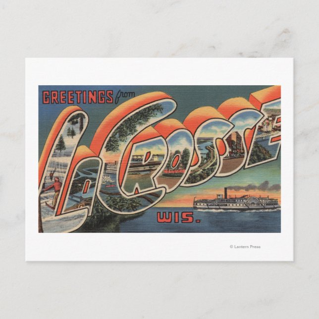 La Crosse, Wisconsin - Large Letter Scenes Postcard (Front)