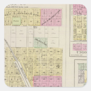La Cygne, Uniontown, Hiattville, Fulton, Kansas Square Sticker