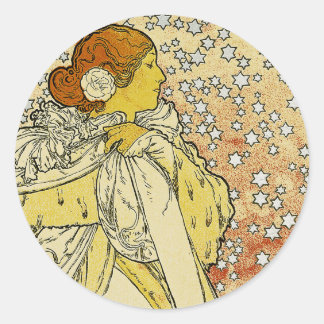 La Dame aux Camelias Classic Round Sticker