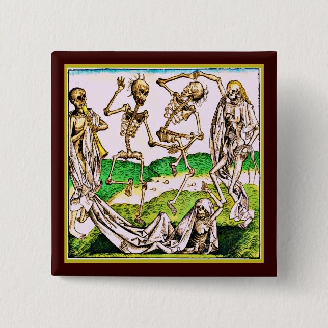 La Danse Macabre Dia de los Muertos Button (Front)