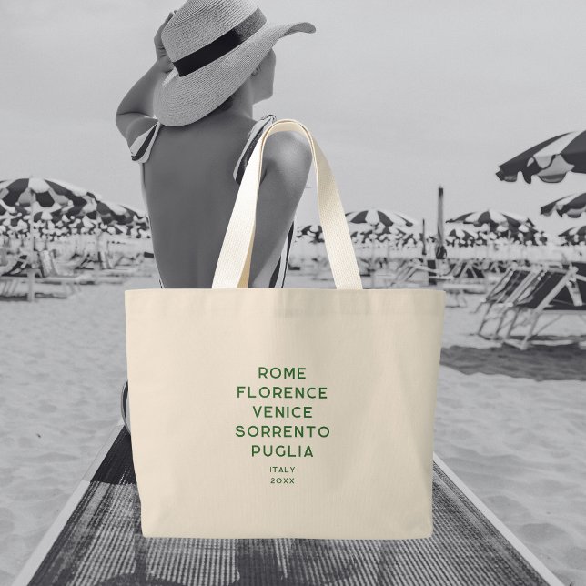 La Dolce Vita 5 Italian Travel Destinations Large Tote Bag (Creator Uploaded)