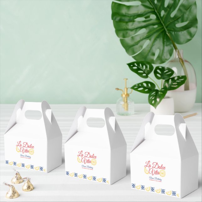 La dolce vita any age birthday  favour box (Multiple)