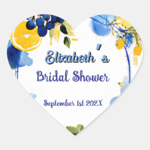 La Dolce Vita Bridal Shower Heart Sticker