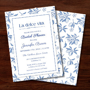 La Dolce Vita Bridal Shower Invitation   Italian