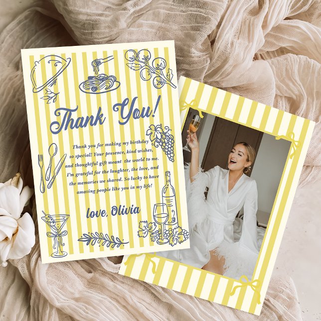 La Dolce Vita Bridal Shower Thank You Card (Creator Uploaded)
