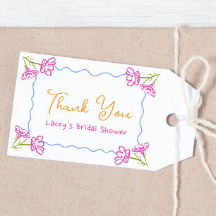 La Dolce Vita Bridal Shower Thank You Favour Gift Tags
