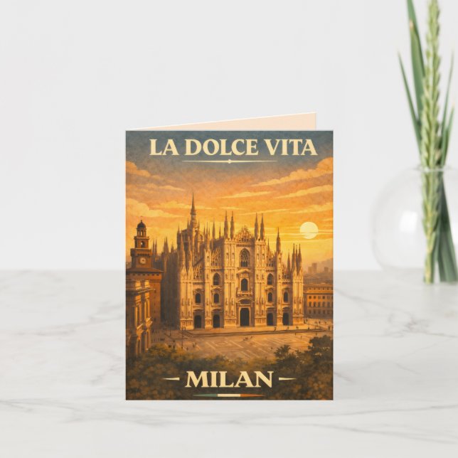 La Dolce Vita - Capri Vintage Travel Poster Invitation (Front)