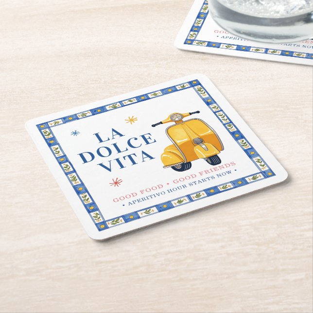La Dolce Vita Drink Coaster (Angled)