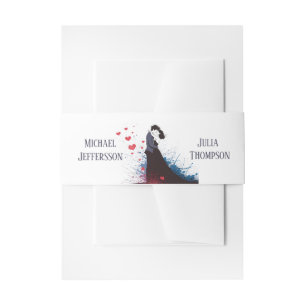 La Dolce Vita French Inspiration Classic 1940s Invitation Belly Band