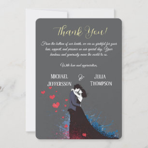 La Dolce Vita French Inspiration Classic 1940s Thank You Card