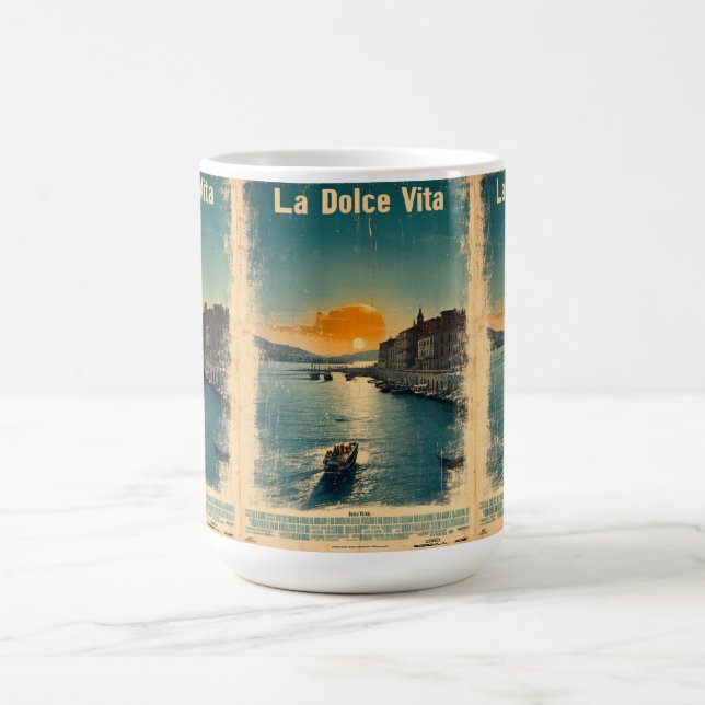 . La Dolce Vita - Inspired by 1960s Posters Coffee Mug (Center)