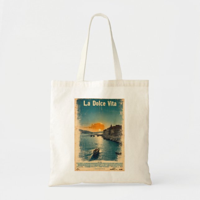 . La Dolce Vita - Inspired by 1960s Posters Tote Bag (Front)