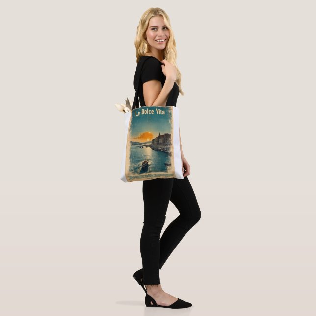 . La Dolce Vita - Inspired by 1960s Posters Tote Bag (On Model)