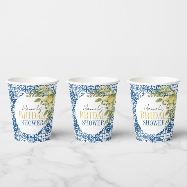 La dolce Vita Italian Bridal Shower Paper Cups (Multi)