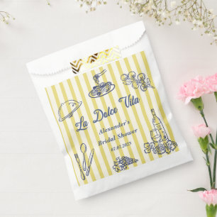 La Dolce Vita Italian Bridal Shower Party Favour Bags