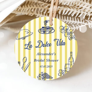 La Dolce Vita Italian Bridal Shower Party Favour Tags
