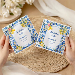 la Dolce Vita Italian Dinner lemon bridal shower Napkin