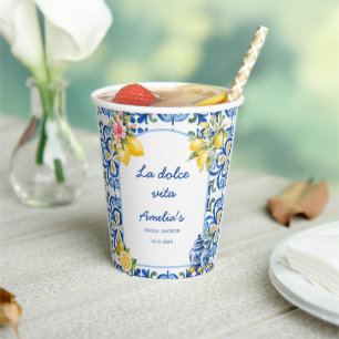 la Dolce Vita Italian Dinner lemon bridal shower Paper Cups