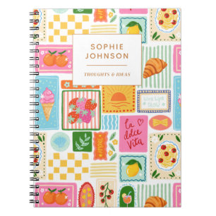 La Dolce Vita Italian French Personalized Colorful Notebook
