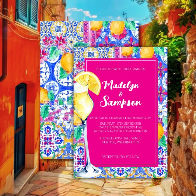 La Dolce Vita Italian Lemon wedding Invitation (Creator Uploaded)