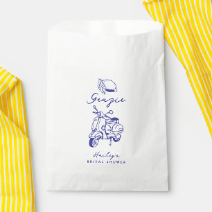 La Dolce Vita Italian Lemon Yellow Bridal Shower Favour Bags