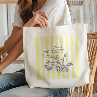 La Dolce Vita Italian Lemon Yellow Bridal Shower  Tote Bag