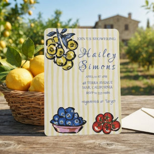 La Dolce Vita Italian Lemon Yellow Invitation