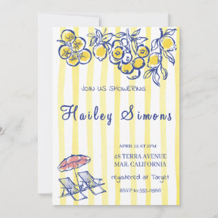 La Dolce Vita Italian Lemon Yellow Invitation