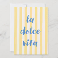 La Dolce Vita Italian Quote Invitation Postcard