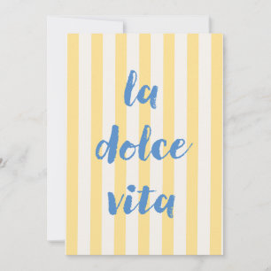 La Dolce Vita Italian Quote Invitation Postcard