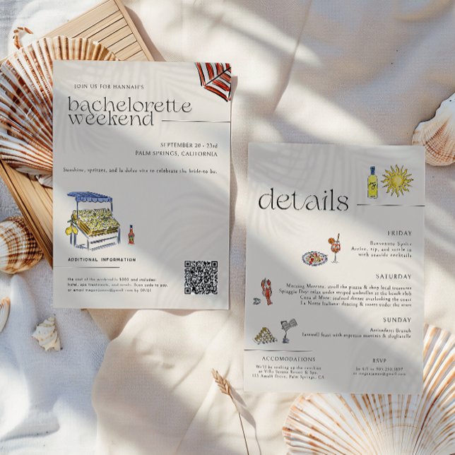 La Dolce Vita | Italian Summer Bachelorette  Invitation (Creator Uploaded)