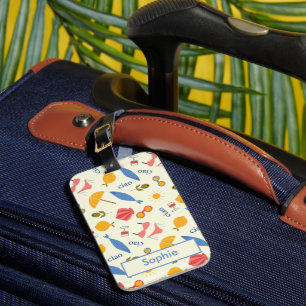 La Dolce Vita Italian Summer beach food custom  Luggage Tag