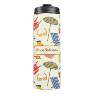 La dolce Vita Italian summer beach Pattern custom  Thermal Tumbler