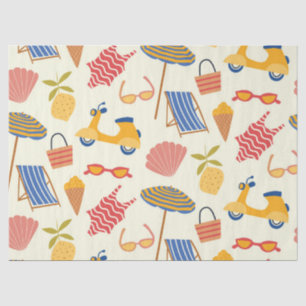La dolce Vita Italian summer beach Pattern  Tissue Paper