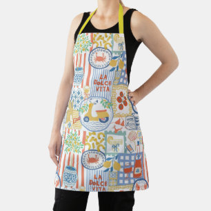 La Dolce Vita Italian Summer Lemon Mediterranean  Apron