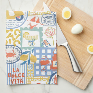 La Dolce Vita Italian Summer Lemon Mediterranean Tea Towel