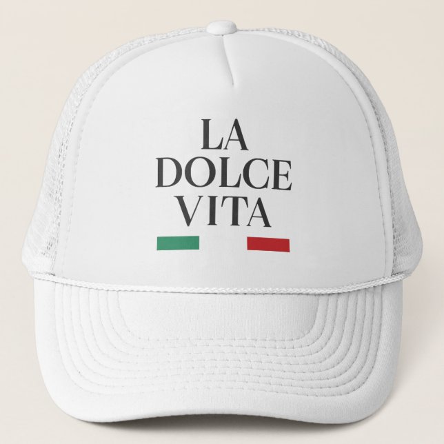 La Dolce Vita Italian Trucker Hat (Front)