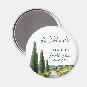 La Dolce Vita Italian View Bridal Shower Favor Magnet