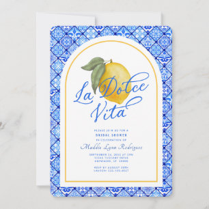 La Dolce Vita Italy Bridal Shower Invitation
