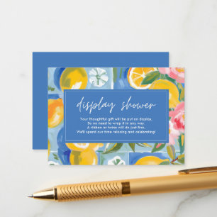 La dolce vita lemon Bridal Shower display shower Enclosure Card