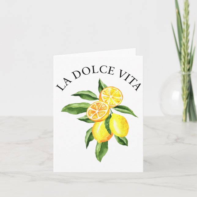 La Dolce Vita Lemon Italian Summer Limoncello Amal Card (Front)